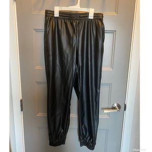 Leather Joggers